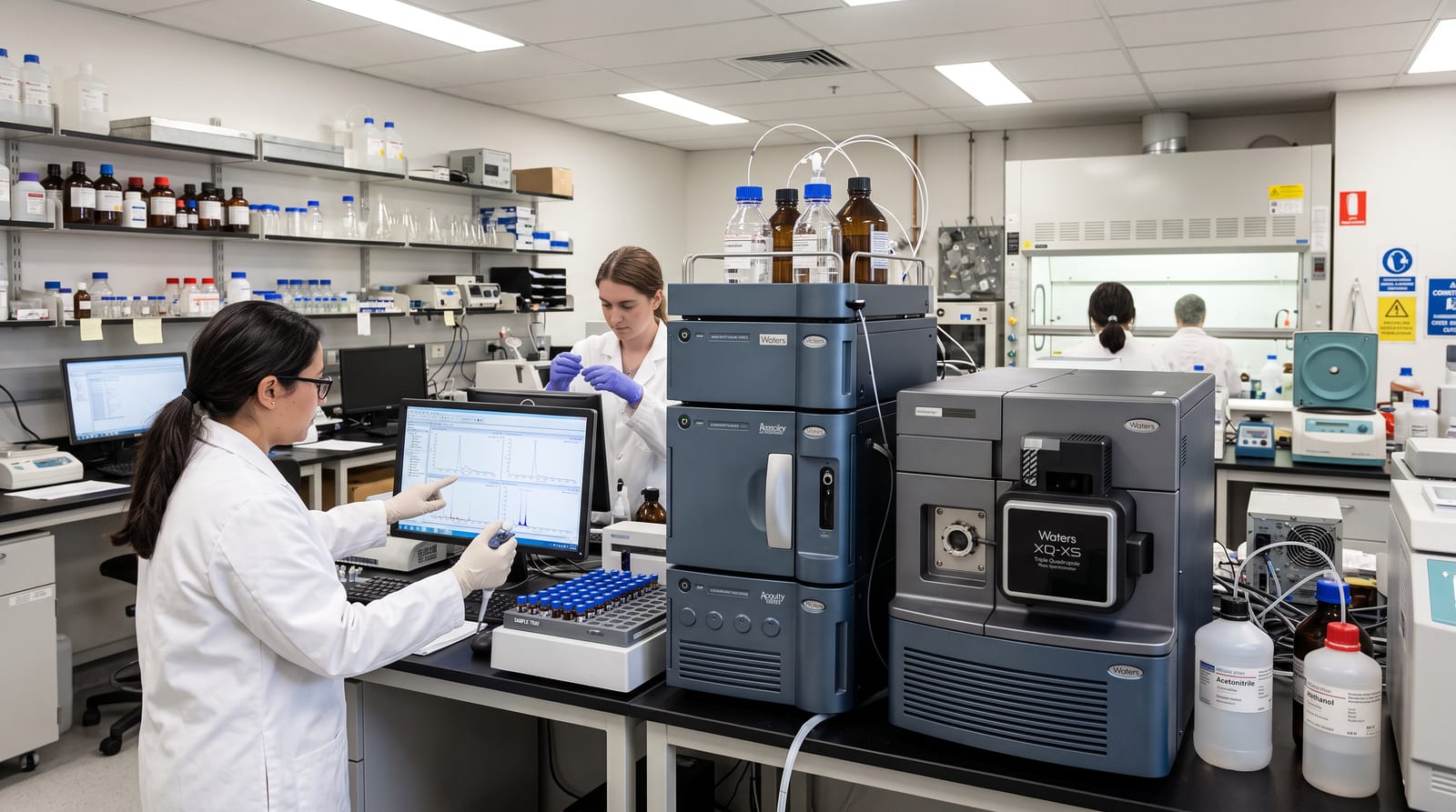 Analytical instruments in the TestMyResearch laboratory